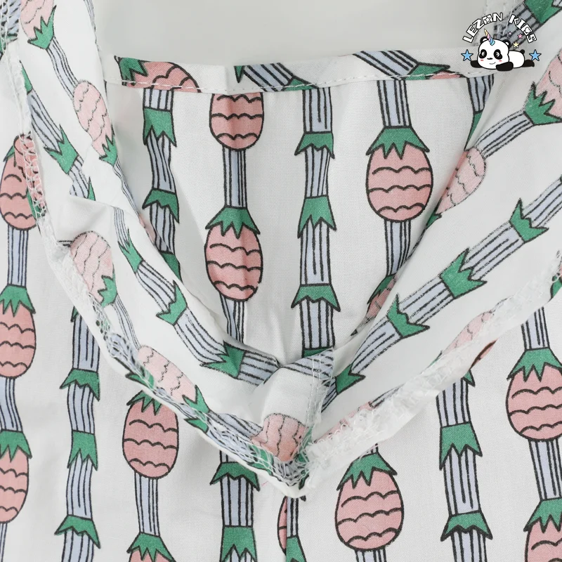 LEZONKIDS - Roupas infantis por atacado sem mangas com estampa de abacaxi para meninas